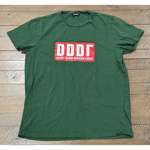 Diesel DDDL Green Short Sleeve T-Shirt - 100% Cotton - Size M - Picture 7 of 7